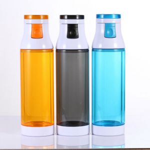 Tritan PC+ plastic double layer transparent sports water bottle 500ml capacity water bottle