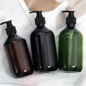 Pla Cosmetic Packaging;50ML100ml 300ml 500ml Custom Logo Square pla Cosmetic Packaging Shampoo Bottle Lotion Pump Cap Pump Bottle